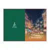 Tarjetas de Felicitación Navideñas Transfronterizas Decoraciones de Velas de Copo de Nieve Navideño Tarjetas de Agradecimiento Navideñas con Sobres y Pegatinas