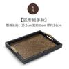 Bandeja de té tailandesa, bandeja rectangular de ratán para salón de belleza tailandés, bandeja de té de bambú vintage de madera para el hogar.