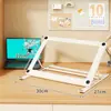 Suporte para laptop para uso doméstico, prateleira dobrável de altura ajustável para mesa, adequado para mesas de dormitório estudantil, dobrável
