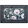 Felpudo de Flores Pintado a Mano Estilo Americano, Alfombra Roja Redonda de Malla, Felpudo de Anillo de Seda, Felpudo Grueso para Exteriores con Flores