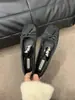 Sapatos Slip-On de Laço de Strass Francês para Mulheres 2024 Primavera & Outono Novos Sapatilhas Mary Jane Boca Rasa Sapatilhas de Balé