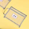 A4 Morandi Bolsa de classificação de assuntos portátil Bolsa de dever de casa de dupla camada para alunos Bolsa suplementar Bolsa de armazenamento de papel de teste de malha transparente