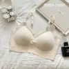 Sutiã Feminino Xiaoyunji Plus Size Versão Seda de Gelo Alça Fina Sem Costura Sensação Fresca Bojo Totalmente Fixo 2309 Costas Bonitas