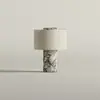 Lámpara de mesa de mármol de lujo ligero de alta gama Bulgari, modelo de diseñador para sala de estar y dormitorio, lámpara de mesa pequeña recargable, artística y conveniente