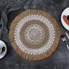 Novo sousplat tecido transfronteiriço estilo ins Nórdico algodão e linho isolamento térmico para mesa de jantar porta-copos decorativos de juta transfronteiriços atacado