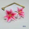 Flores de Lirio Táctiles Simuladas 15cm Película Lirio Conferencia Hotel Boda Coche Flor de Mesa Accesorios Arreglo Floral de Alta Gama Cesta de Flores