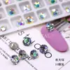 K9 Nuevos Pedrería de Uñas Redondas de 6 mm con Base Puntiaguda de Gama Alta, Pedrería Tridimensional Super Brillante para Decoración de Uñas de Vidrio DIY