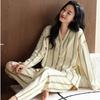 Pijama feminina atacado transfronteiriço primavera e outono novo algodão imitação manga comprida senso de alta qualidade doce casual fofo roupa de casa terno