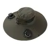 Chapéu com Ventilador Movido a Energia Solar, Chapéu de Pesca Integrado, Chapéu para Caminhada ao Ar Livre com Ventilador, Chapéu de Proteção Solar