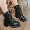 Botas para Niños Botas para Niñas Invierno 2026 Nuevo Estilo Coreano Estilo Británico Botas de Martin para Niños Botas Cortas de Cuero de Estudiante de Caña Alta