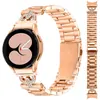 Adecuado para Samsung Galaxy Watch 5 6 7 Modelo de Liberación Rápida, Correa de Reloj de Metal de Acero Inoxidable con Tres Eslabones Brillantes con Cierre Plegable