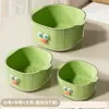Bonito Cuenco de Frutas de Nuevo Estilo, Exquisito Diseño de Estrella Dopamina, Cesta Doble con Drenaje para Uso Doméstico, Lavabo para Verduras para Sala de Estar y Cocina