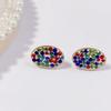 Nuevos aretes de moda especiales europeos y americanos dulces y geniales con personalidad de acero de titanio moda Joker transfronterizos de alta calidad que conservan el color aretes aretes mujer