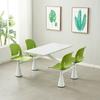 Fabricante Venta al por Mayor Comedor Mesa y Silla Combinación Todo-en-Uno Empleado Escolar Conjunto Comida Rápida Mesa y Silla Combinación Mesa Redonda Comercial