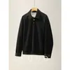 Sudadera Polo con Parches en Solapa al por Mayor para Hombre, Estilo Otoño, Diseño Genial, Top de Manga Larga, Camiseta Base