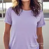 Camiseta de Algodón Puro Manga Corta Cuello Redondo Poliéster Color Puro Lisa para Pareja Hombres y Mujeres Tops Casuales Exportación Transfronteriza Especial