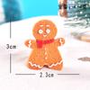 Novo Homem de Gengibre Fofo de Natal Micro Paisagem Neve Pequenos Enfeites DIY Desenho Animado Natal Resina Pequenos Acessórios