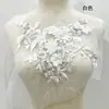 Parche de Tela Bordado Estéreo con Perlas de Diamante Caliente Bordado de Industria Pesada Flor Dorada Parche Vestido de Boda DIYS25