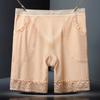 Pantalones Cortos de Seguridad de Bolsillo Inclinado para Mujer de Verano con Estampado de Conejo, Tela de Seda Helada, Malla Sin Marcas, Antideslizantes, Cinco Puntos, Color Sólido, Lado con Encaje