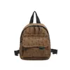 Mini Mochila de Veludo Transfronteiriça 2025 Nova Grande Capacidade Moda Estudantil Simples Personalizada Viagem Mochila Pequena