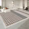 Sala de Estar Color Crema Antideslizante Gama Alta Lujo Ventana Saliente Alfombrilla para Sofá Sin Lavar Dormitorio Mesita de Noche Mesa de Café Alfombra
