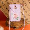 Su bordado bolsa para teléfono móvil bordado bolsa para teléfono móvil para mujer mini diagonal bolsa pequeña antigua exquisita bolsa de tela ligera bolsa para teléfono móvil