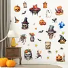 Novos Adesivos de Parede Autoadesivos de Abóbora e Caveira para Halloween Sala de Estar Quarto Corredor Hall de Entrada Pinturas de Parede Decorativas Venda por Atacado