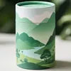 Empaque Tubo de Papel Kraft, Latas Redondas de Papel para Almacenamiento de Alimentos y Té, Empaque Colorido Universal para Regalo y Té de Flores