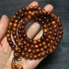 Pulsera Taihang Yabai 2.0 cuentas de Buda de aceite negro envejecido alta densidad de aceite rojo pulsera de rosario de madera de aceite rojo