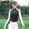 PGM ropa de golf para mujer de manga larga otoño e invierno Nueva camiseta cálida de alta elasticidad versátil adelgazante traje de ropa de golf para mujer