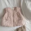 Colete de algodão para meninas casaco de inverno 2026 novo estiloso moda bebê menina colete versátil infantil peça externa moderna