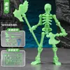 Muñeca de Huesos con Articulaciones Móviles, Adornos de Modelo de Hombre Esqueleto Tridimensional, Bloques de Construcción Ensamblables Educativos, Juguetes de Truco al por Mayor