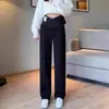 Pantalones de maternidad para primavera y otoño, de tiro bajo, cómodos, no apretados, nuevos 2026, pantalones largos casuales rectos de pierna ancha