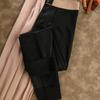 Calça Térmica Lisa Masculina Huajielong com Lã, Confortável e Respirável, Leggings de Cintura Lisa Tendência, Calça Térmica Plus Size
