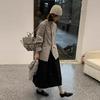 Algunas de las Nuevas Camisas de Algodón de Manga Larga, Estilo Coreano Otoño 2024, Cuello Redondo, Diseño de Corbata, Corte Holgado, Adelgazantes para Mujer Ya Están Disponibles