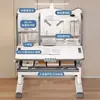 Escritorio regulable en altura accionado por manivela para dormitorio, escritorio de estudio engrosado, escritorio y silla de madera ajustables para niños, juego completo de escritorio y silla para estudio