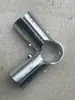 202532 Conector de Diâmetro Interno Braçadeira para Tubo de Aço Inoxidável Tubo Galvanizado Conector para Tubo Redondo 46mm Varal de Roupas Conexão em T