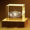 Adornos creativos de cristal con forma de corazón y forma de luna cuadrada, cubo de nube, luz nocturna, nubes de lluvia, sistema solar, regalo de cumpleaños para mujer.