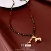 Nuevo Collar con Colgante de Tigre Ojo de Piedra Estilo Chino para Mujer, Cadena para Suéter Vintage, Joyería de Lujo Ligero de Alta Gama para Mujeres