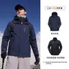 Jaqueta Down WENHOUU Leve Softshell com Forro Três em Um Conjunto de Duas Peças Roupas para Viagem Montanhismo Outerwear