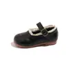 Zapatos de Cuero para Niños, Nuevo Estilo Otoño, Ribeteados con Encaje, Estilo Británico, Zapatos de Princesa para Niñas, Zapatos de Suela Única Transpirables para Niñas Pequeñas, Zapatos de Rendimiento