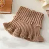 Gorro de punto grueso a rayas para otoño e invierno con bordado de cachorro para mujer, gorro de cabeza casual versátil y lindo, gorro de punto cálido para proteger los oídos