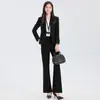 Conjunto de otoño para estudiantes universitarias petite: traje formal bordado para entrevistas, traje de falda profesional, conjunto de traje estilo preppy para mujer