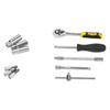 Conjunto de 53 peças de cabeça de manga comprida mosca pequena reparo automático doméstico kit de ferramentas de bordo 35k com tratamento térmico