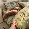 Juego de colcha acolchada de terciopelo de leche para invierno, incluye una funda de edredón de forro polar coral engrosada y cálida, ropa de cama de forro polar reversible de una sola pieza