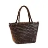 Bolso de Mano Genuino Estilo Resort 2026 Nuevo Casual Versátil Pequeño Bolso Tejido de Hombro Bolso Cruzado Simple para Mujer