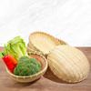 Cesta tejida de bambú, recogedor, cesta tejida, cesta de almacenamiento agrícola, cesta de frutas para el hogar, cesta de bambú para escurrir, cesta de pan al vapor Shau Kei