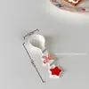 Colher de Cerâmica Esmaltada Estilo Ins Aparência Sofisticada Fofa Doméstica com Cabo Longo Colher de Comer Colher de Sobremesa Colher para Iogurte Aveia