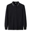 Camisa polo de alta calidad para hombre, colección de otoño, elegante y genial, camiseta de manga corta de corte regular, moderna y versátil, camiseta de manga larga casual a la moda