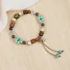 Pulsera de cerámica de Jingdezhen, nueva y que no se decolora, para estudiantes mujeres, pulsera de cuentas de estilo antiguo, pulsera de cerámica fresca y moderna